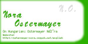 nora ostermayer business card